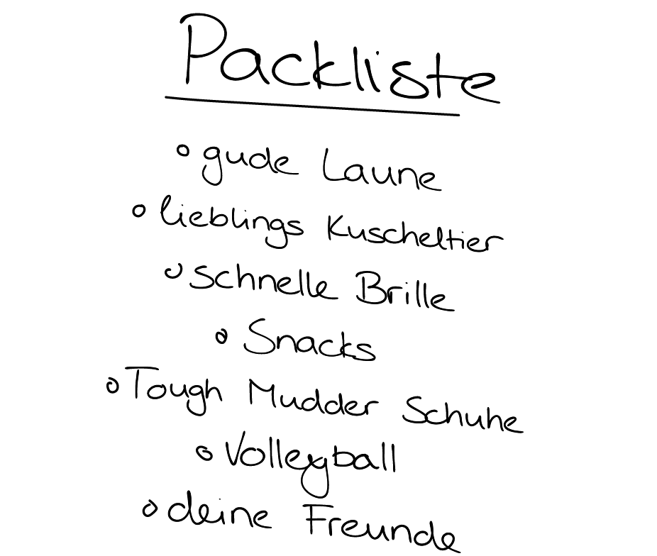 Packliste Jugendfreizeit Starnberger See