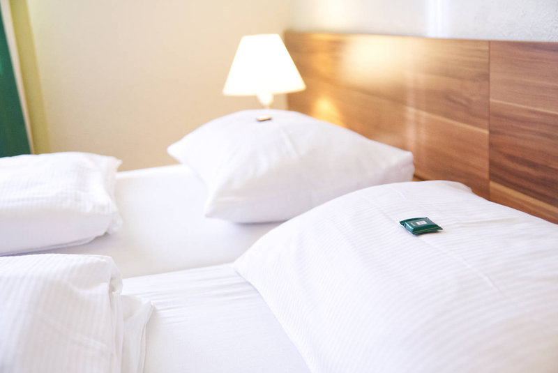 Ein angenehmes Foto vom Doppelzimmer bei uns im Ferienhotel beim WDL-Dünenhof