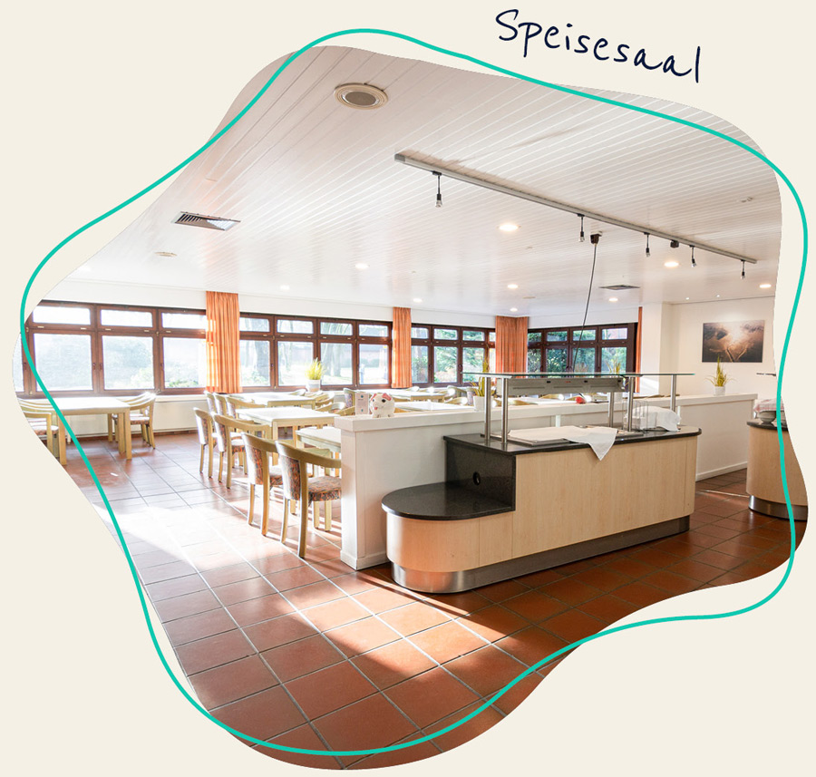 Speisesaal im Ferienhotel beim WDL Dünenhof