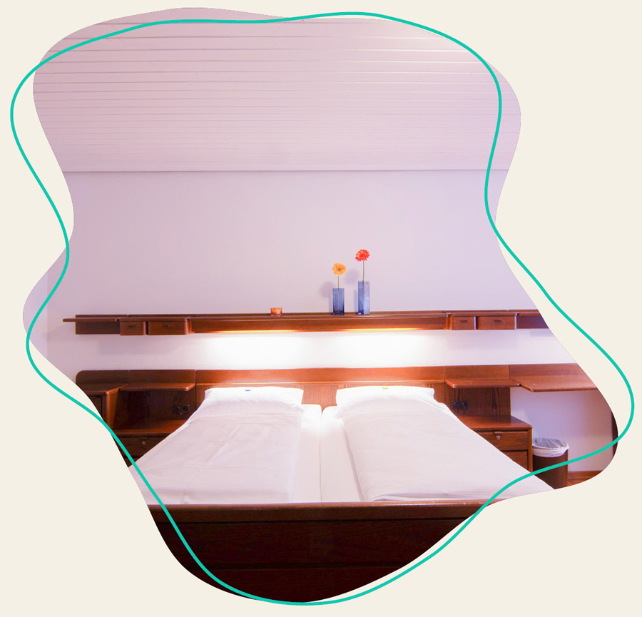 Das Bett aus der vorderen Perspektiven vom WDL Dünenhof