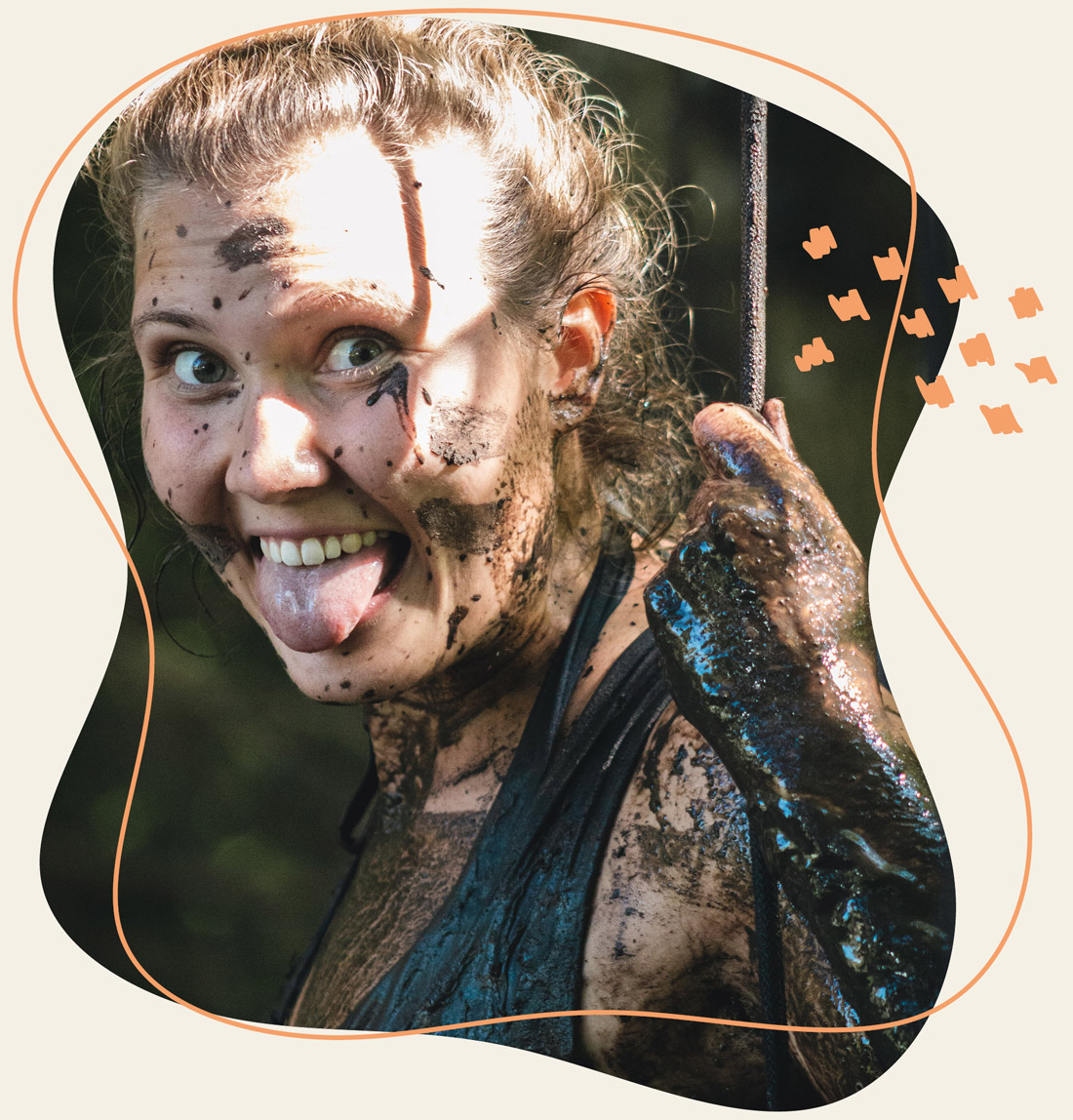 junge Erwachsene die im Tough Mudder war 