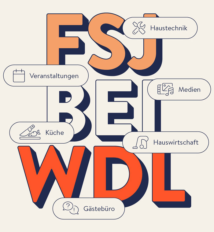 FSJ bei WDL in den Bereichen: Küche, Gästebüro, Medien, Hauswirtschaft, Haustechnik, Veranstaltungen